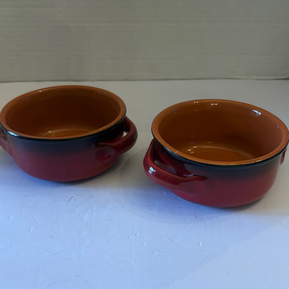 Red and Orange Ceramic Bowls